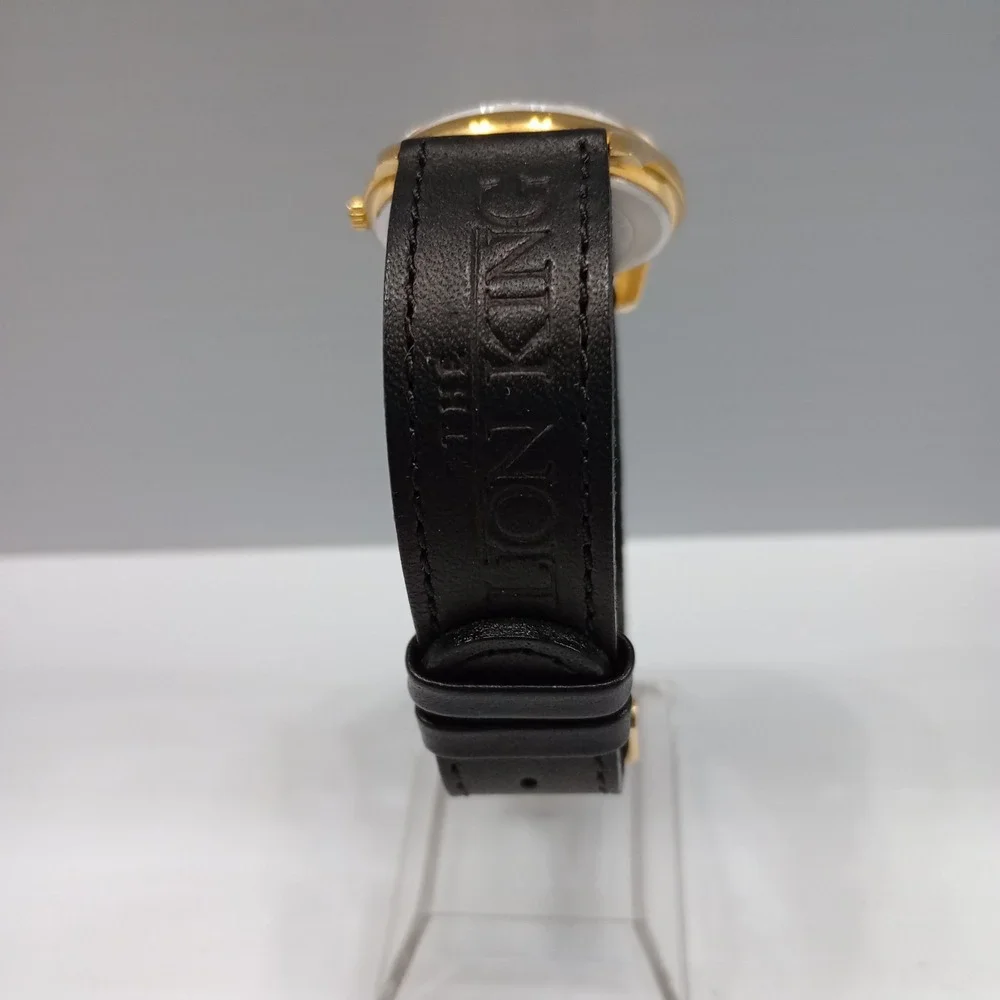 VTG Disney Timex The Lion King Watch Simba 90's Gold tone Black  New Battery‎